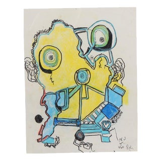 Niels Noller Olsen, Composition, Mixed Media For Sale