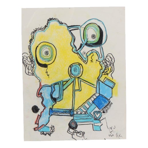 Niels Noller Olsen, Composition, Mixed Media For Sale