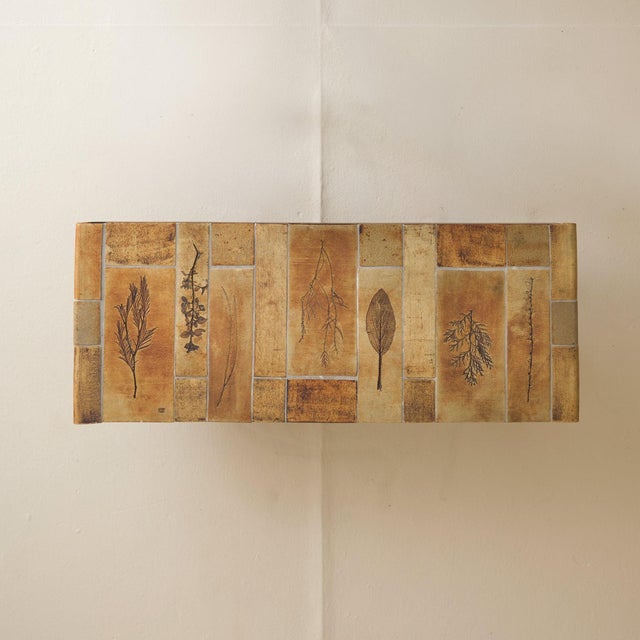 1970s French Garrigue Botanical Motifs Ceramic Coffee Table by Roger Capron, 1970s For Sale - Image 5 of 11