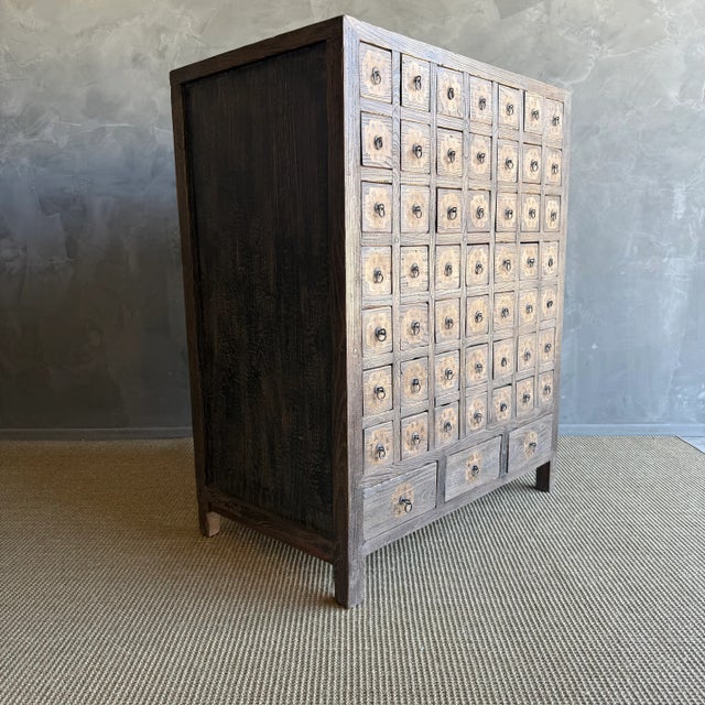 Asian Mid 20th Century Asian Apothocary Cabinet With Drawers For Sale - Image 3 of 11