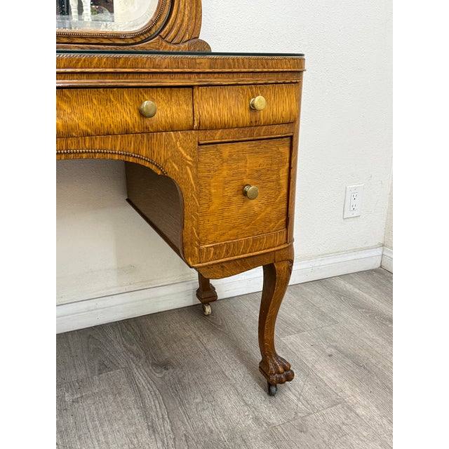 Vintage Oak Vanity For Sale - Image 10 of 10