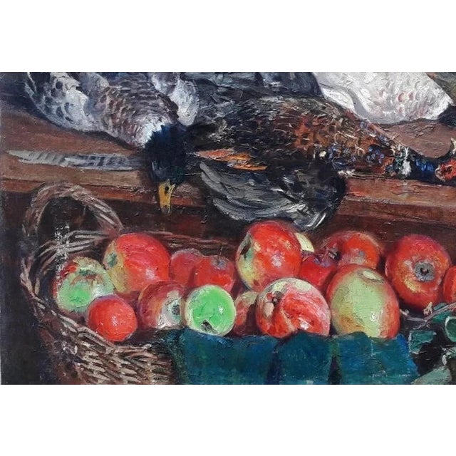 1960s Autumn Landscape Oil Painting Original Art, Artist Sharkevich For Sale - Image 4 of 6