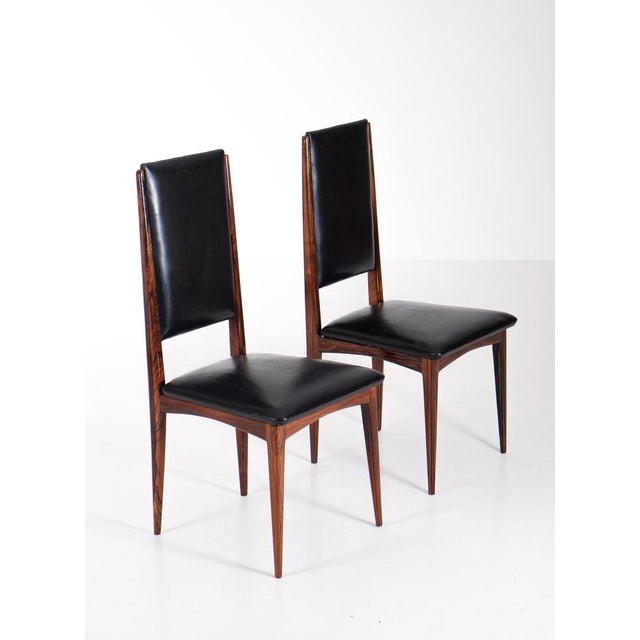 Black Brazilian Dining Chairs by Jean Gillon, 1960s, Set of 10 For Sale - Image 8 of 11