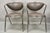 Vintage Brueton Mid Century Modern Tubular Steel Cat Eye Lounge Chairs - a Pair. Item features brushed stainless steel...