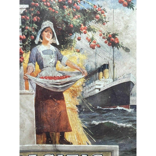 1910s Antique Canadian Pacific Railway Advertising Poster Showcard, Belfast to Canada, c.1913, Framed For Sale - Image 5 of 12