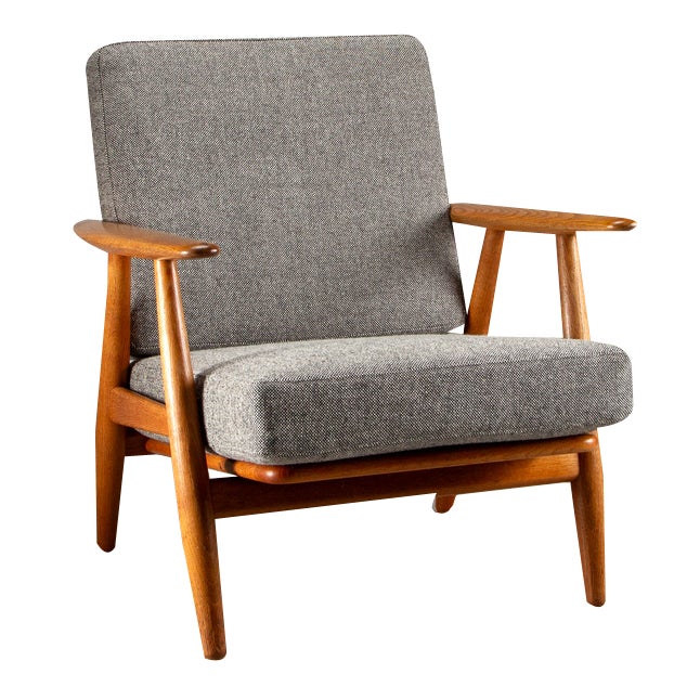 Oak Cigar Chair by Hans J. Wegner for Getama, Denmark, 1950s For Sale