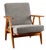Oak Cigar Chair by Hans J. Wegner for Getama, Denmark, 1950s For Sale