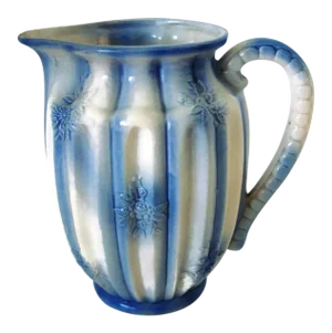 Vintage 1940s Cottage Floral Design Ceramic Pitcher