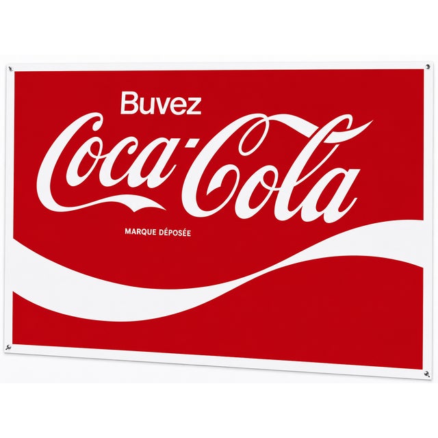 Enamel Coca Cola Sign, 1960s For Sale - Image 4 of 5
