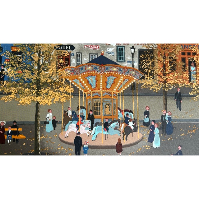 Vintage Paris Street Scene Offset Lithograph After Michel Delacroix For Sale In Los Angeles - Image 6 of 12