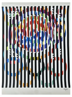 Yaacov Agam, Message of Peace, 1988, Screenprint