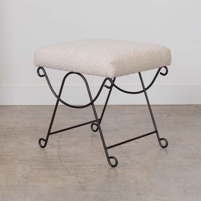 Black Panoplie Iron Loop Stool, Boucle For Sale - Image 8 of 10