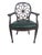 Late 20th Century Regency Style Web Back Mahogany Side Chair For Sale - Image 4 of 6