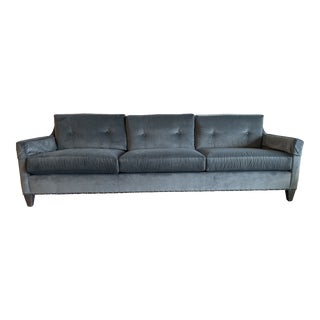 Ethan Allen Ramona Jasper Velvet Monterey Sofa For Sale