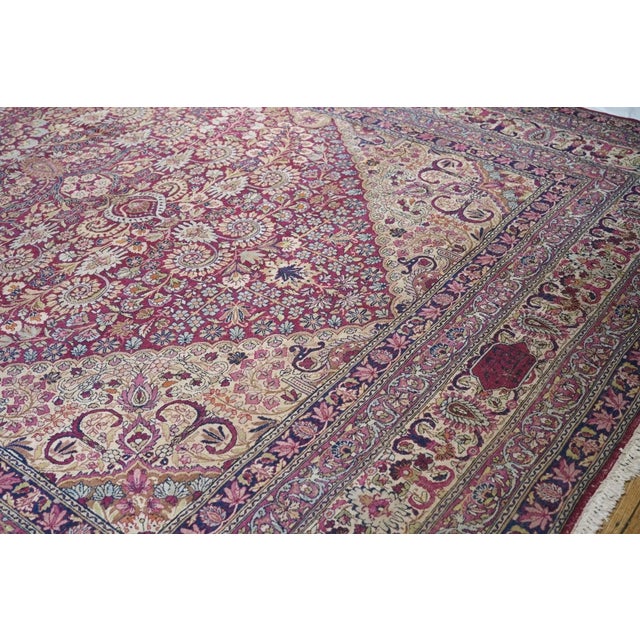 Beige Late 19th Century Antique Lavar Kerman Rug 9'11'' x 15'10'' For Sale - Image 8 of 10