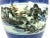 Blue Vintage Chinese Blue & White Porcelain Planter, Wrap Around Shan Shui Mountain & Water Landscapes For Sale - Image 8 of 11