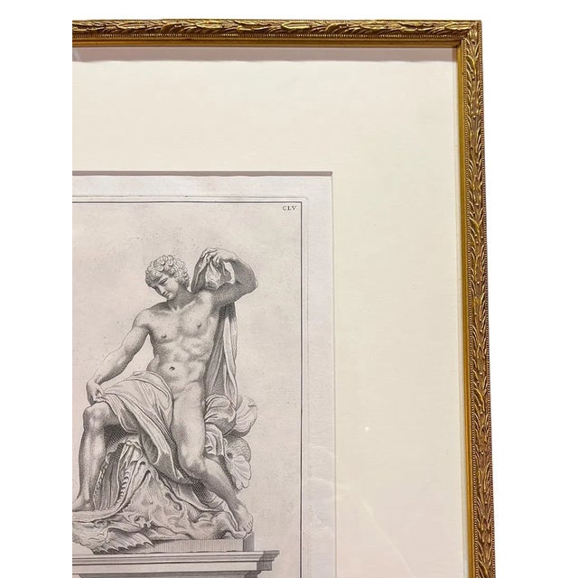 Neoclassical Antique Neoclassical Figural Etching After Raphael – Gilt Frame For Sale - Image 3 of 3