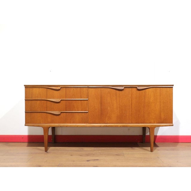 Mid Century Modern Vintage Teak British Credenza Sideboard For Sale In Greensboro - Image 6 of 14