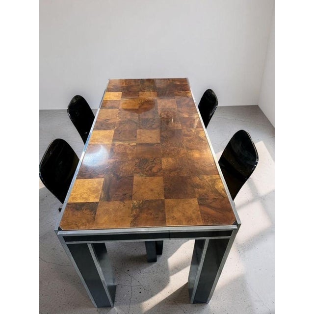 Black Briarwood Dining Table and Chairs by Pierluigi Molinari for Pozzi, 1970s, Set of 5 For Sale - Image 8 of 8