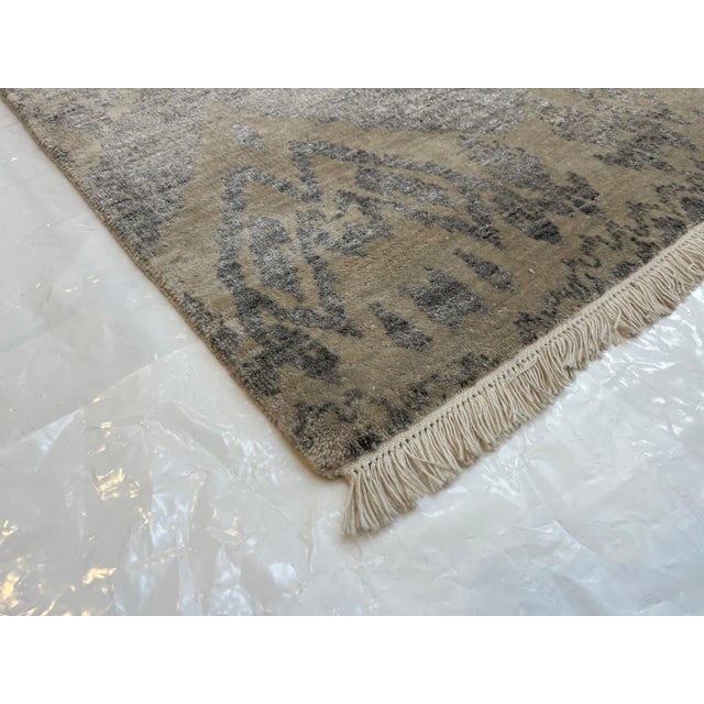 Silk and Wool Modern Style Rug , 9'1 X 12'5" For Sale - Image 4 of 4