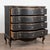 The black painted finish is striking in this attractive large oak chest of four drawers resting on carved skirt and curved...