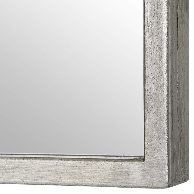 Moroccan Moroccan inspired Silver Vanity arched mirror For Sale - Image 3 of 7