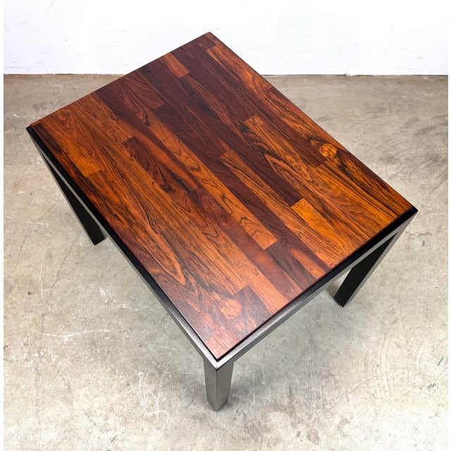 Founders Furniture Company Mid Century Modern Rosewood and Ebonized Wood Side Table by Founders Furniture For Sale - Image 4 of 12