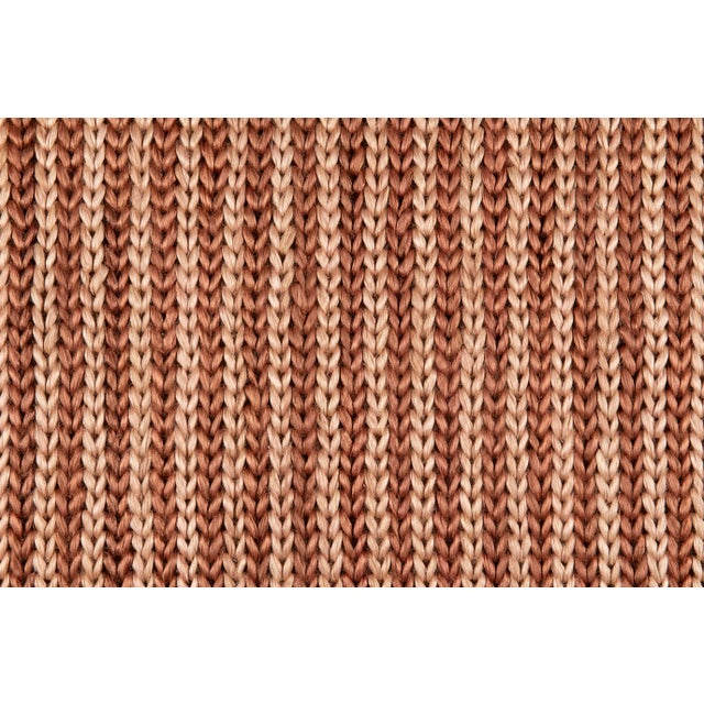 Transitional Part & Parcel Goods Jute Braid Runner, 2’6”x8', Topaz and Bisque Stripe For Sale - Image 3 of 5