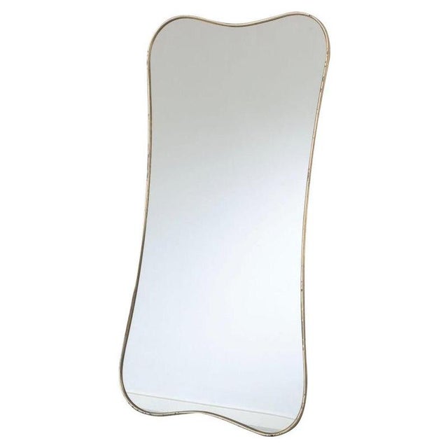 Monumental Brass Wall Mirror, Italy, 1950s For Sale - Image 3 of 3