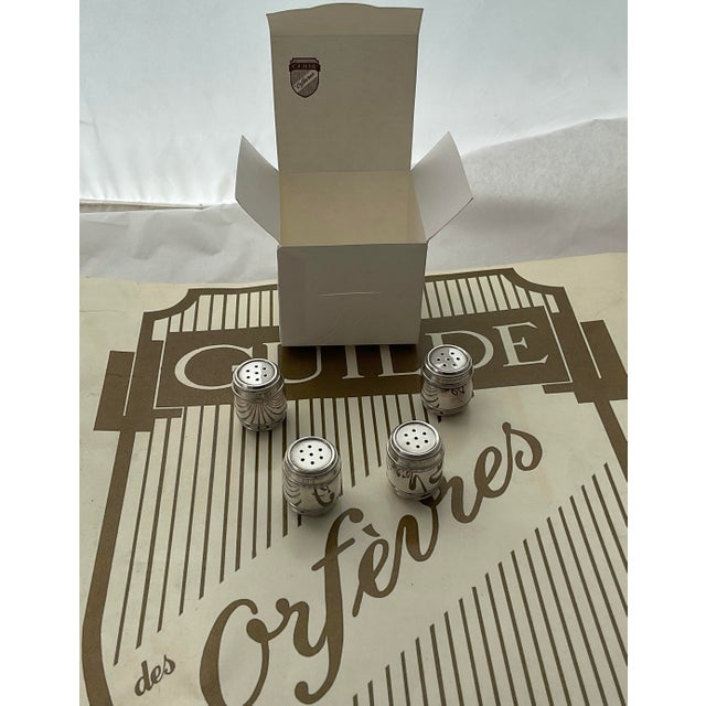 French 1970s Individual Salt Shakers, Barrel Shape. - Set of 4 For Sale - Image 3 of 5