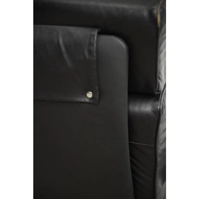 Vintage German Office Swivel Leather Easy Chair, 1960s For Sale - Image 9 of 11