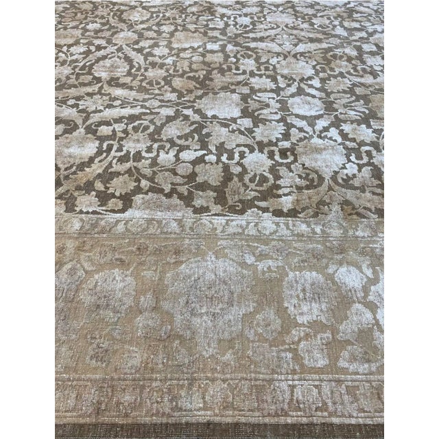 1990s 1990s Old Indian Agra Area Rug 9x12 For Sale - Image 5 of 10