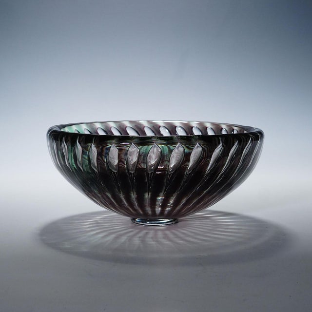 Orrefors Rare Ariel Bowl by Edvin Oehrstroem for Orrefors, Sweden 1953 For Sale - Image 4 of 8
