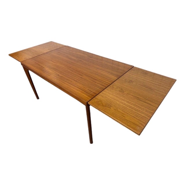 Vintage Danish Modern Vejle Stole Teak Extension Dining Table For Sale