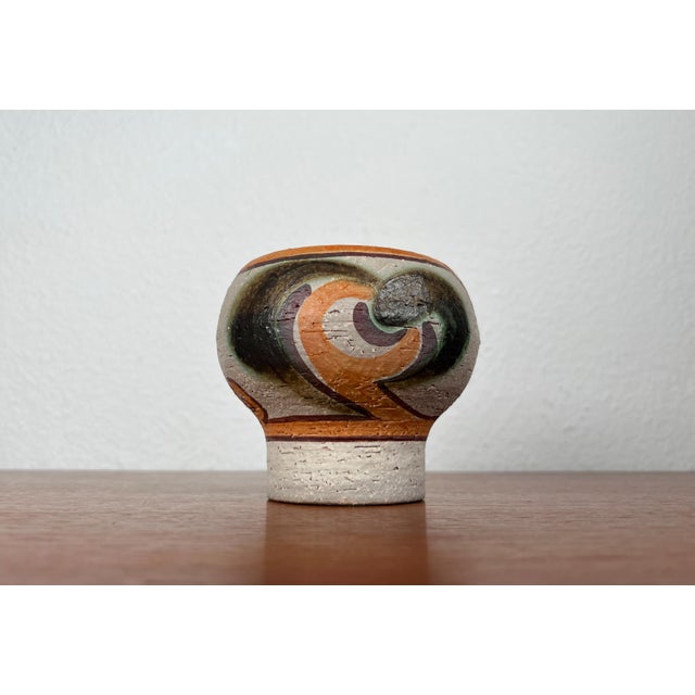 Mid-Century Modern Danish Studio Pottery Candleholder and Box with Lid from Søholm, 1960s, Set of 2 For Sale - Image 9 of 18