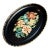Vintage Chippy Hand Painted Floral Toleware Tray For Sale