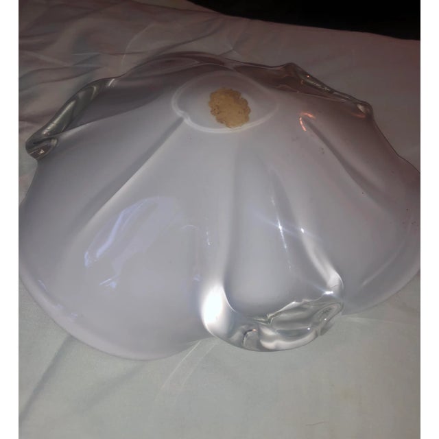 Glass Vintage Mid-Century Modern Italian Glass Bowl Catchall For Sale - Image 7 of 9