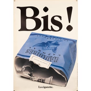 Gauloises Bis! The Cigarette 1978 Original Advertising Poster by Looser For Sale