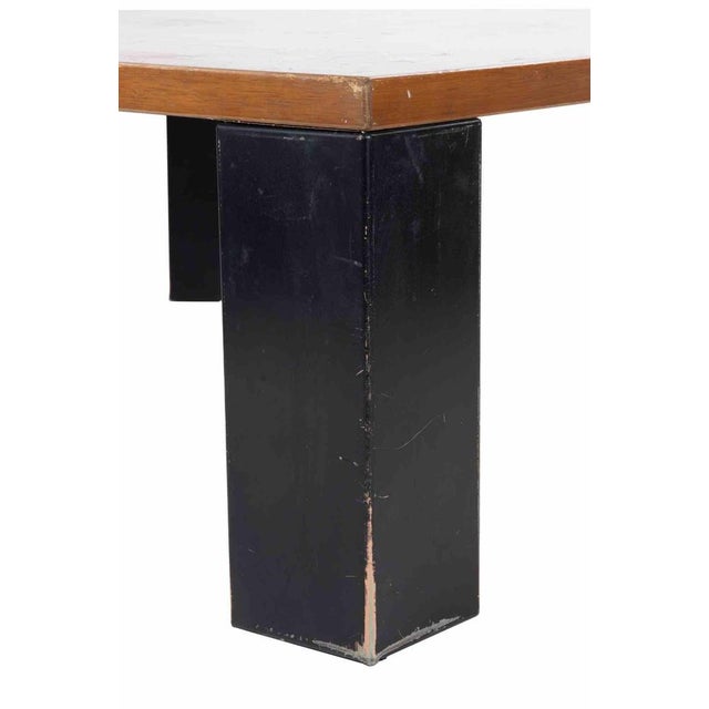 Wood and Lacquered Metal Coffee Table by Gastone Rinaldi, 1970s For Sale - Image 3 of 8