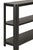 Contemporary Matthew Izzo Home Emery Black Painted Grasscloth Three Tier Curved Edges Console Table For Sale - Image 3 of 6