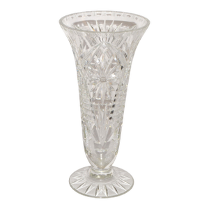 Early 20th Century Large Brilliant Majestic Cut Glass Crystal Vase American Brilliant