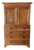 19th Century English Pine Linen Press (C. 1840) For Sale