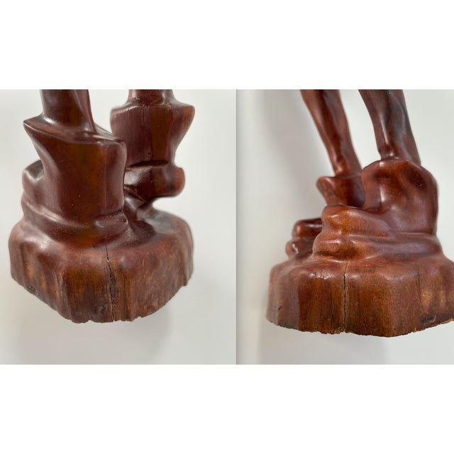 Vintage Don Quixote Wood Carving Sculpture For Sale - Image 14 of 15