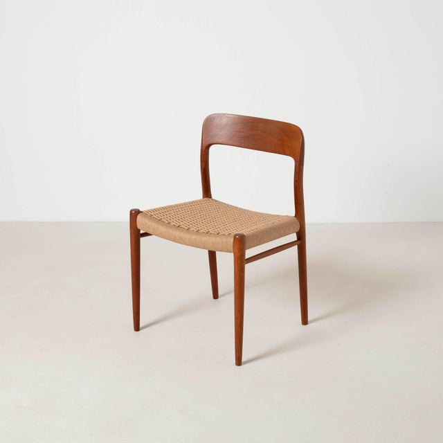Model 75 Dining Chairs in Teak by Niels Otto (N. O.) Møller for J.L. Møllers, Denmark, 1960s, Set of 4 For Sale - Image 6 of 13