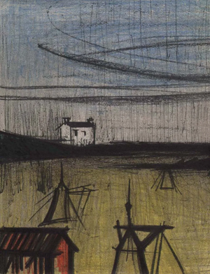 Bernard Buffet Landscape-2 Original Lithograph 1967