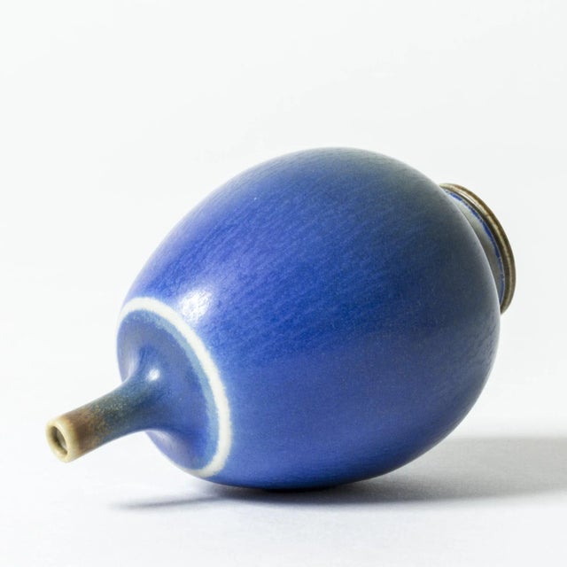 Mid-Century Modern Miniature Stoneware Vase by Berndt Friberg from Gustavsberg, 1950s For Sale - Image 3 of 8