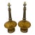 Vintage Amber Glass Lamps - a Pair For Sale