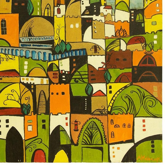 Amos M. Holbrook, Jerusalem, Mixed Media Abstract For Sale - Image 4 of 4