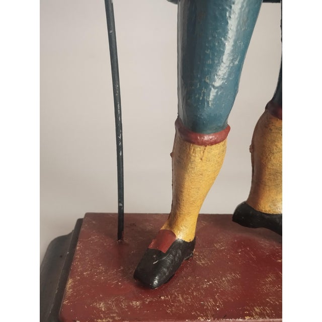 Vintage Black Forest Iron Figure Clock by Jve Oswald, Germany, 1950s For Sale - Image 6 of 9