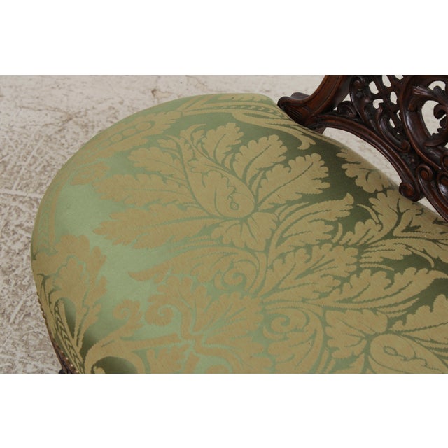 Vintage French Louis XV Style Small Chaise Lounge For Sale - Image 14 of 17